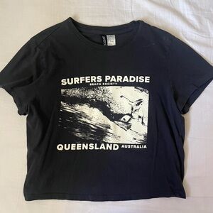 H&M Divided Dark Gray Crew Neck Tee